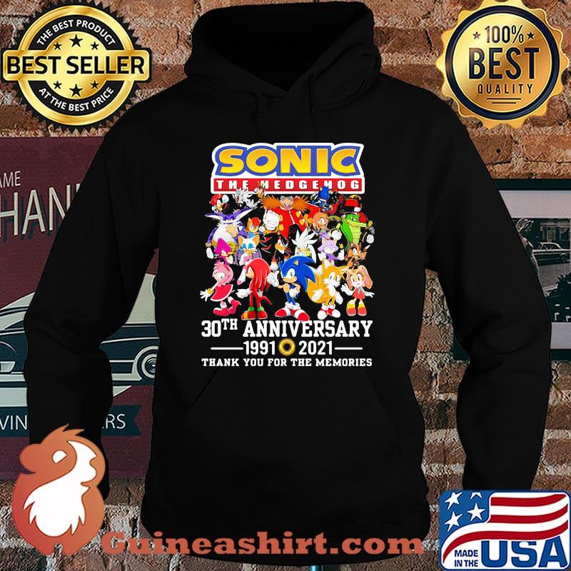 Sonic The Hedgehog 30th Anniversary 1991 2021 Thank You For The Memories Shirt Hoodie