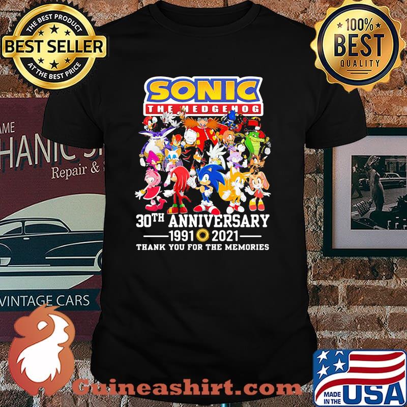 Sonic The Hedgehog 30th Anniversary 1991 2021 Thank You For The Memories Shirt