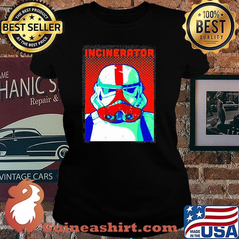STAR WARS THE MANDALORIAN INCINERATOR TROOPER COMIC PORTRAIT SHIRT Laides tee