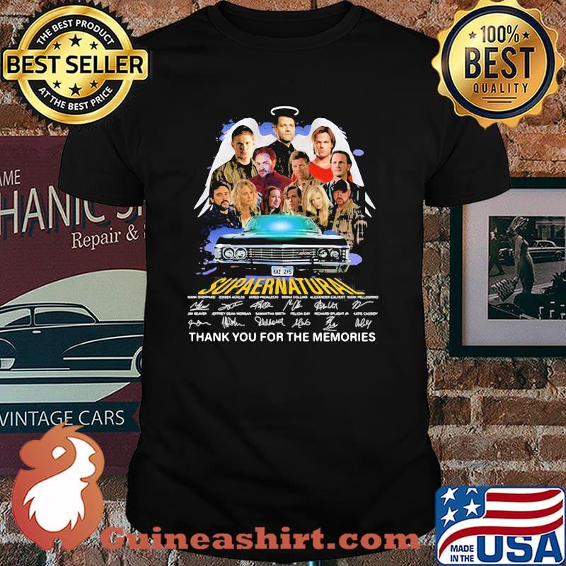 Supper Natural Thank You For The Memories Signatures Shirt
