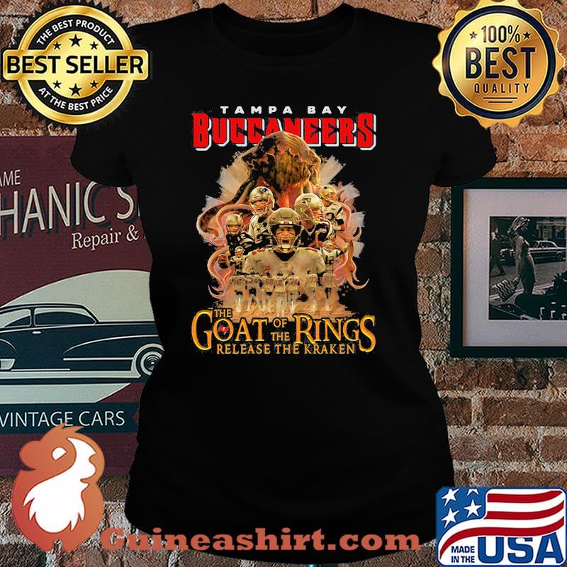 Tampa Bay Buccaneers The Goat Of The Rings Release The Kraken Shirt Laides tee