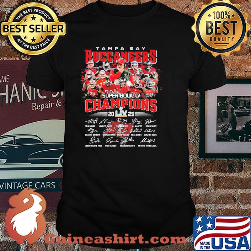 Tampa Buccaneers Super Bowl Lv Champions 2021 Signature Shirt