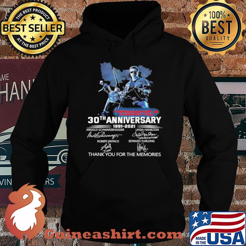Terminator 2 Judgment Day 30th Anniversary 1991 2021 Signatures Thank You For The Memories Shirt Hoodie