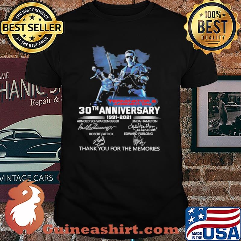 Terminator 2 Judgment Day 30th Anniversary 1991 2021 Signatures Thank You For The Memories Shirt
