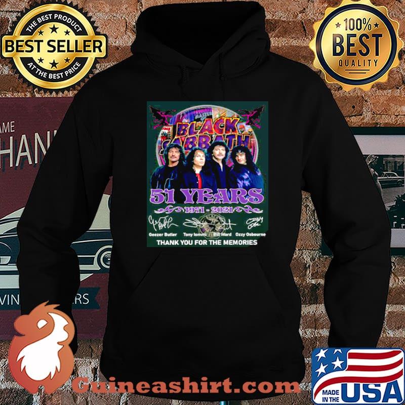 The Black Sabbath 51 Years 1971 2021 Signatures Thank You For The Memories Hoodie