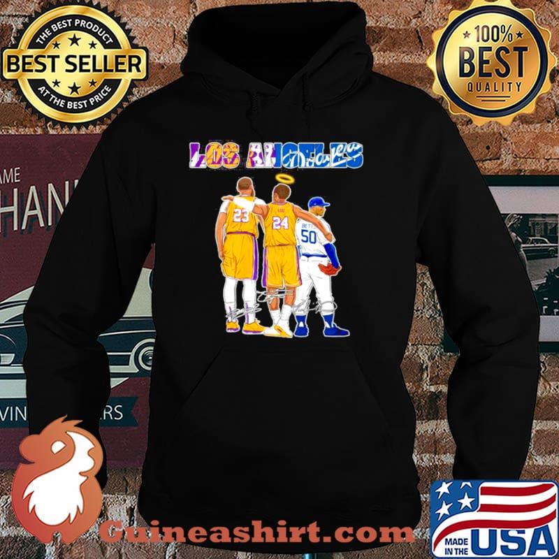 The Los Angeles Sports 23 Lebron James 24 Kobe Bryant And 50 Betts Signatures Hoodie