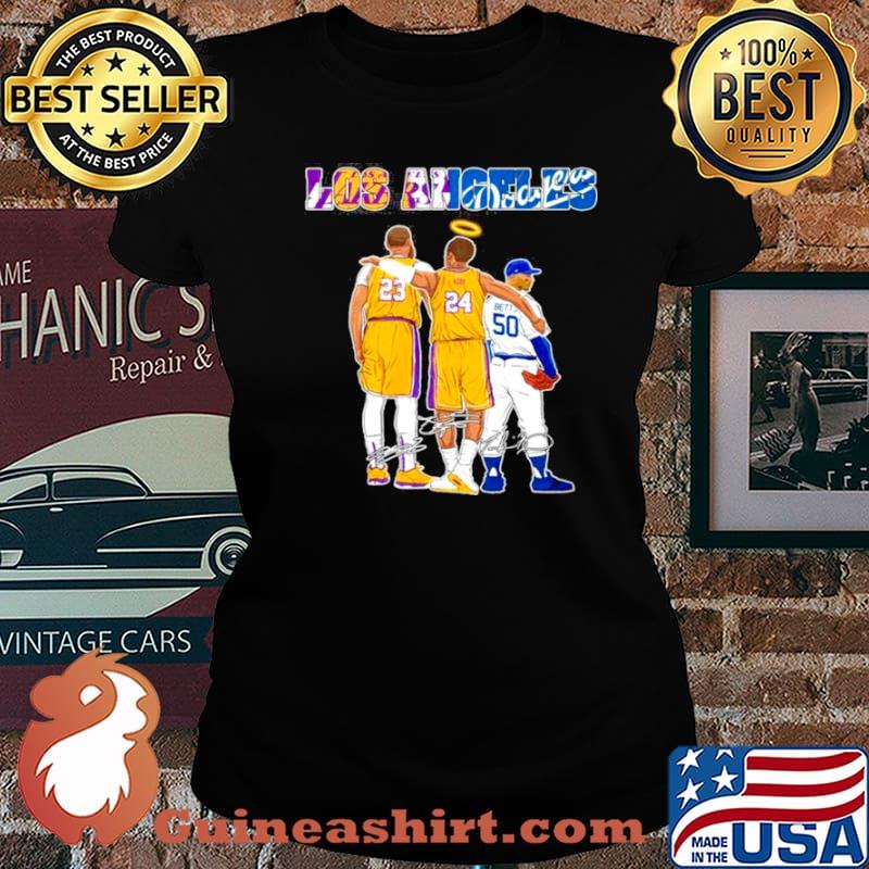 The Los Angeles Sports 23 Lebron James 24 Kobe Bryant And 50 Betts Signatures Laides tee