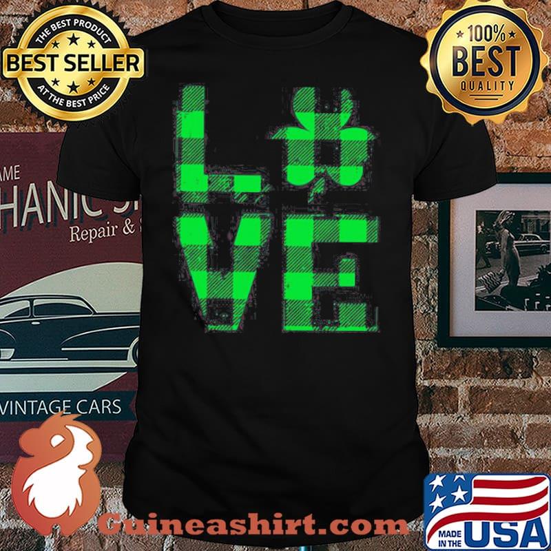 THE LOVE WITH HAPPY ST PATRICKS DAY 2021 PLAID SHIRT