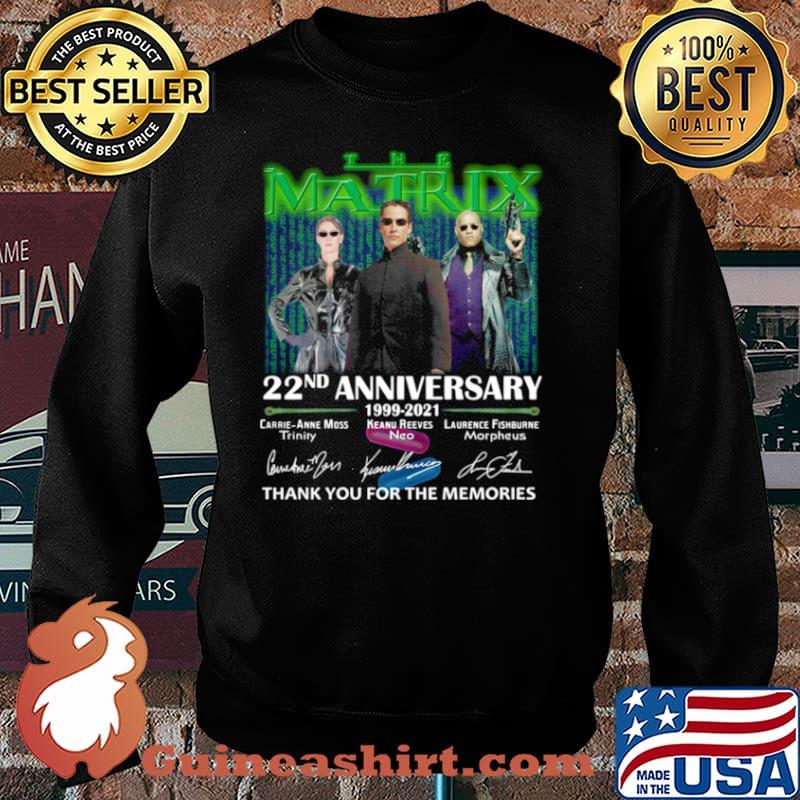 The Matrix 22nd Anniversary 199 2021 Thank You For The Memories Signatures Sweater