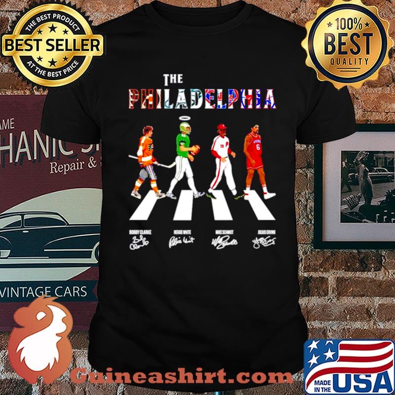 The philadelphia teams sport abbey road signatures shirt