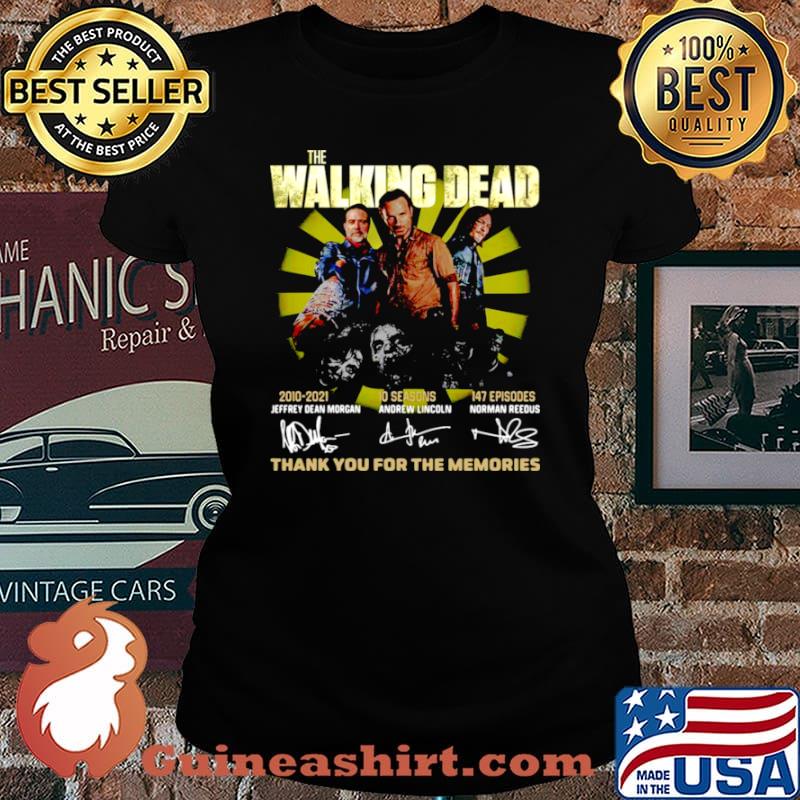 The Walking Dead 2010 2021 10 Seasons 147 Episodes Jeffery Dean Morgan Andrew Lincoln Morman Reedus Laides tee