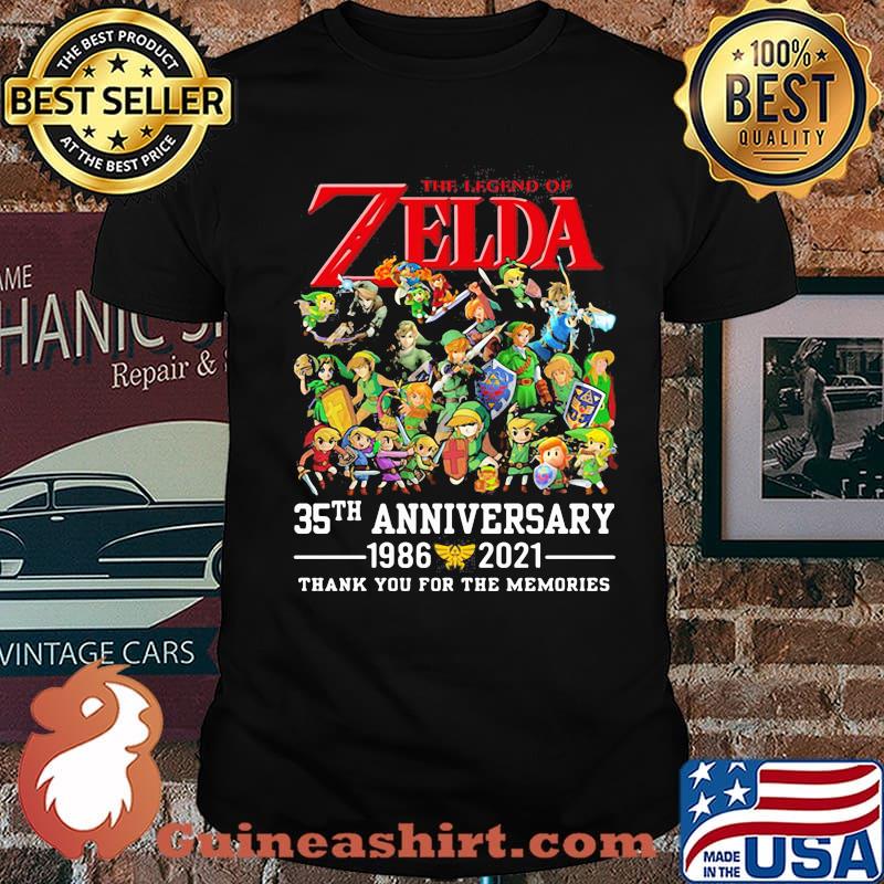 The Zelda 35th Anniversary 1986 2021 Thank You For The Memories Shirt