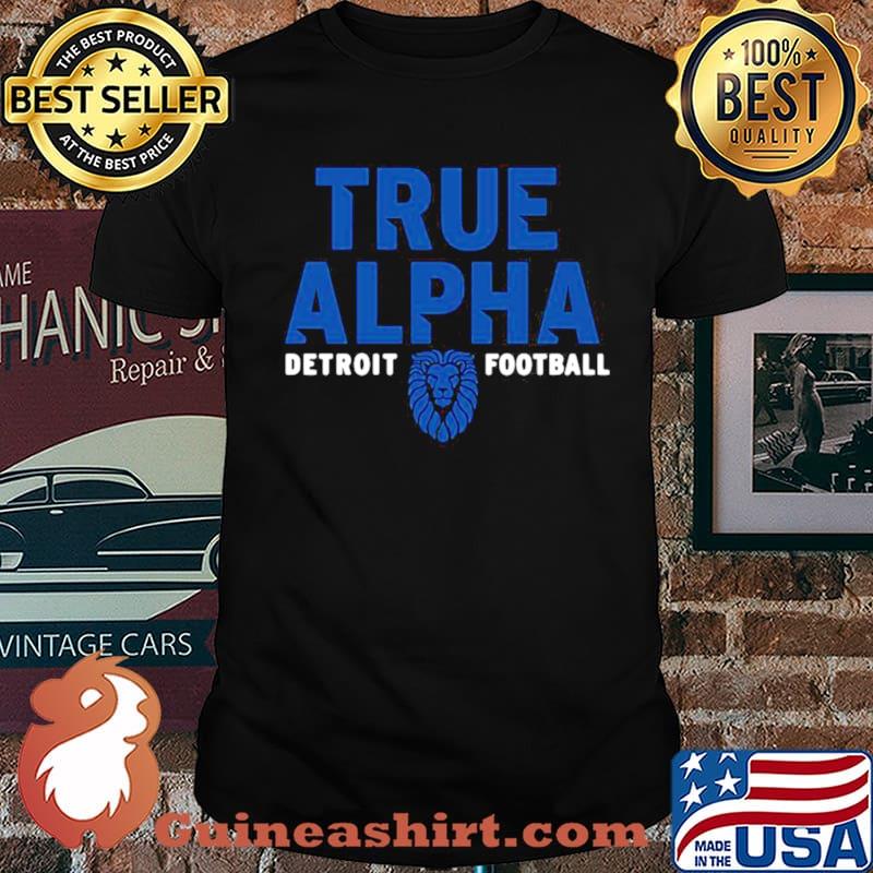True alpha Detroit Lions football tee shirt