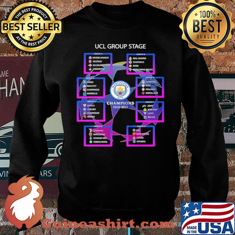 UCL Group Stage Manchester City Champions 2020 2021 Shirt Sweater