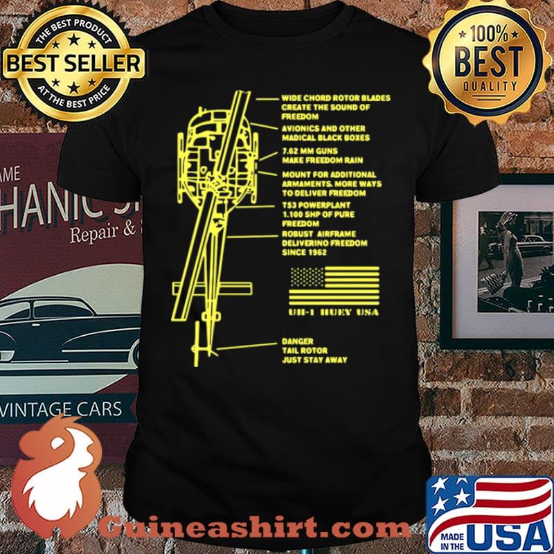 Uh 1 Helicopter Symmetrical shirt