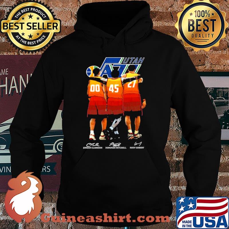 Utah Jazz Jordan Clarkson Donovan Mitchell And Rudy Gobert Signature Shirt Hoodie
