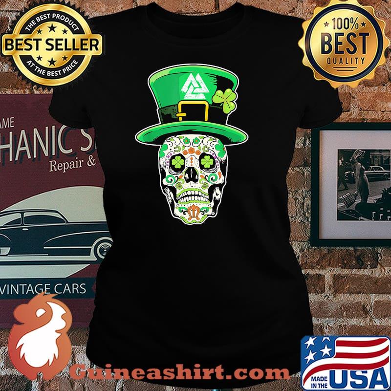 Viking Irish Skull Patricks Day Shirt Laides tee