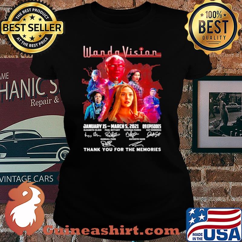 Wanda Vision January 15 March 5 2021 09 Episodes Signatures Thank You For The Memories Shirt Laides tee