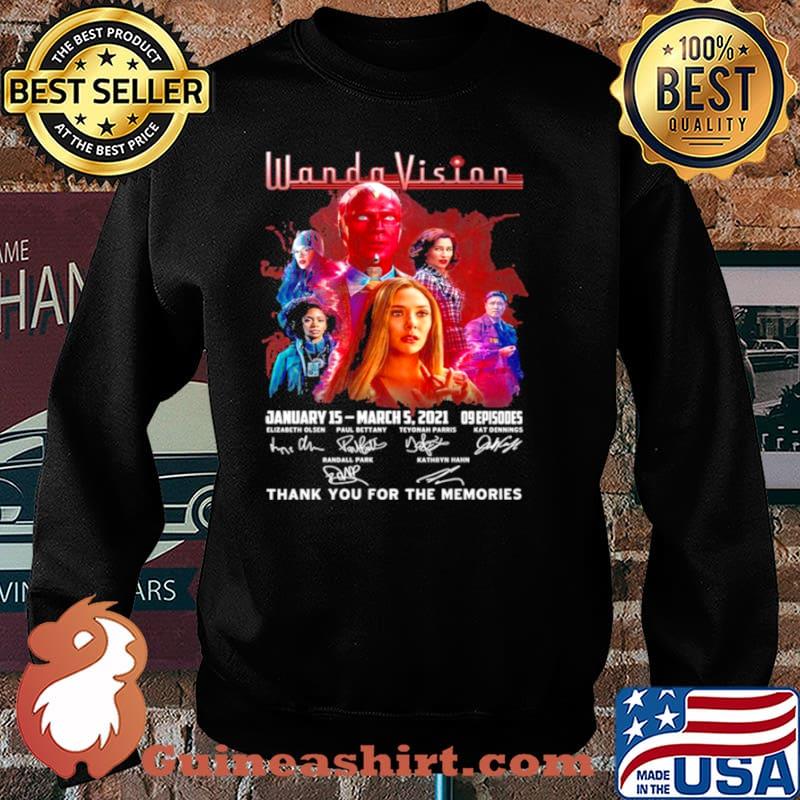 Wanda Vision January 15 March 5 2021 09 Episodes Signatures Thank You For The Memories Shirt Sweater