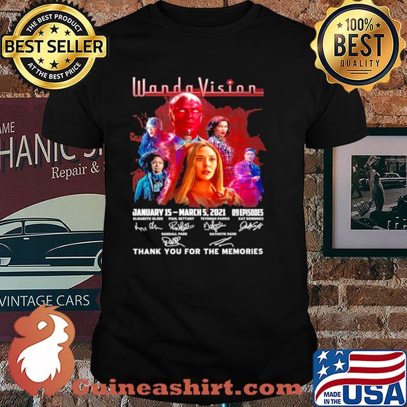 Wanda Vision January 15 March 5 2021 09 Episodes Signatures Thank You For The Memories Shirt