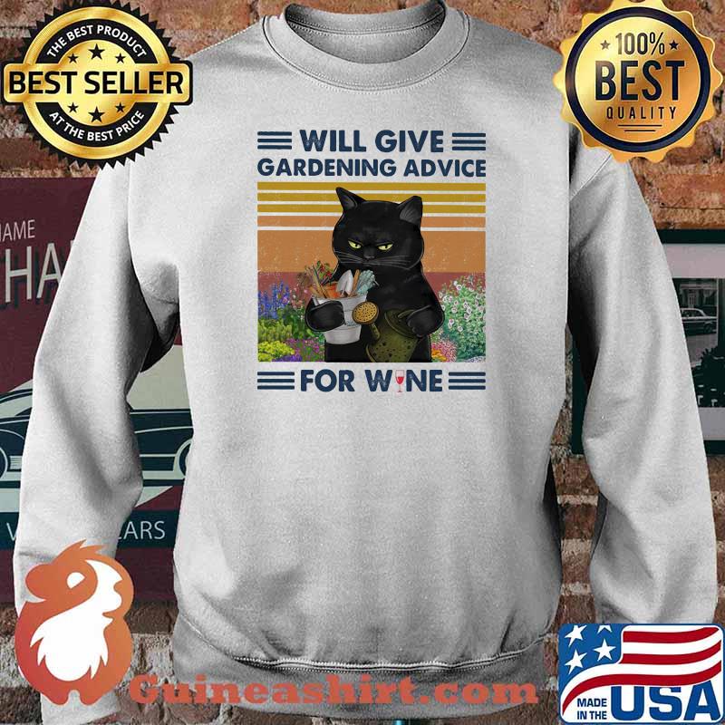 Will Give Gardening Advice For Wine Cat Vintage Shirt Sweater