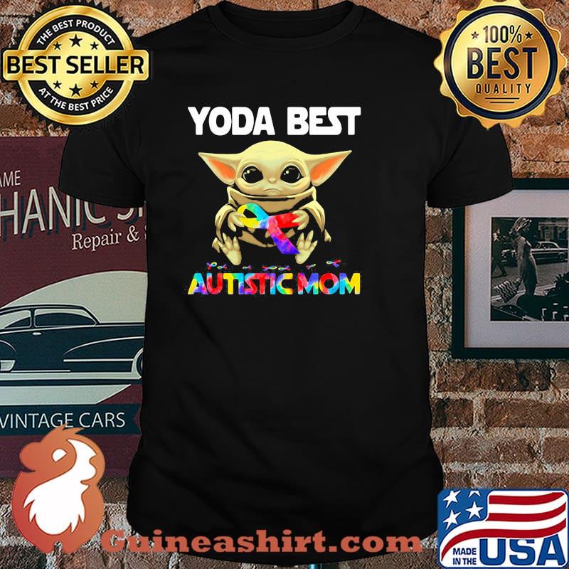 Yoda Best Autistic Mom Ribbon Shirt