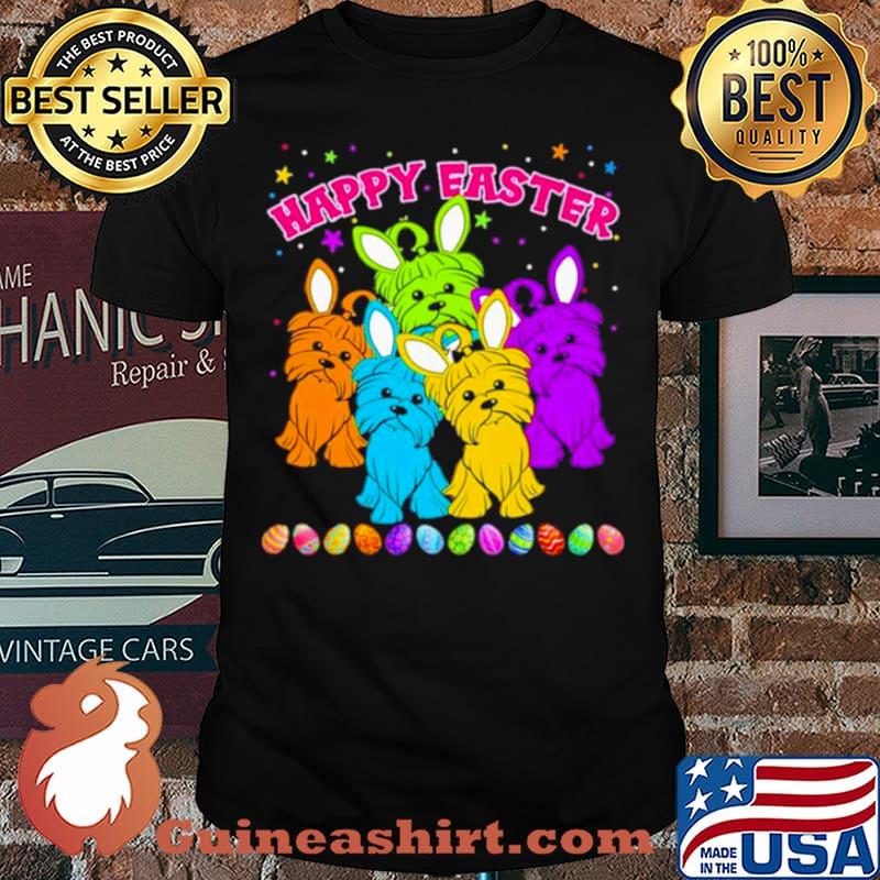 Yorkshire Terriers happy easter Bunny shirt