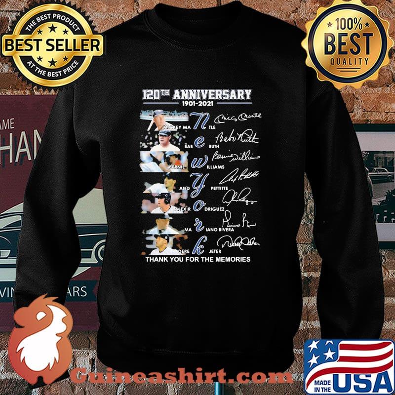 120th Anniversary 1901 2021 New York Thank YOu For The Memories Signature Shirt Sweater
