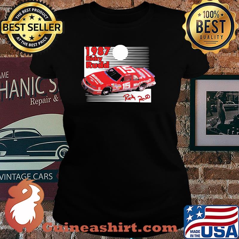 1987 Nascar Ricky Rudd Signature Shirt Laides tee
