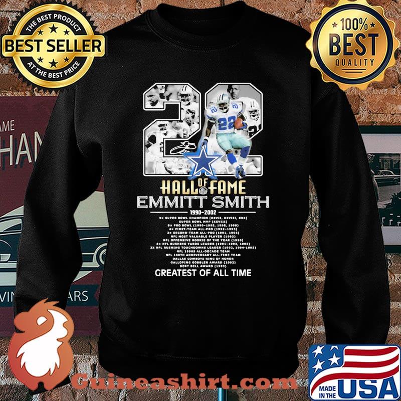 22 Years 1990 2021 Hall Of Fame Emmitt Smith Greatest Of All Time Signature Shirt Sweater