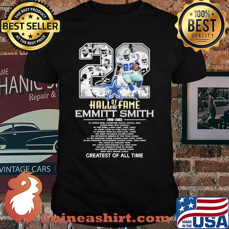 22 Years 1990 2021 Hall Of Fame Emmitt Smith Greatest Of All Time Signature Shirt