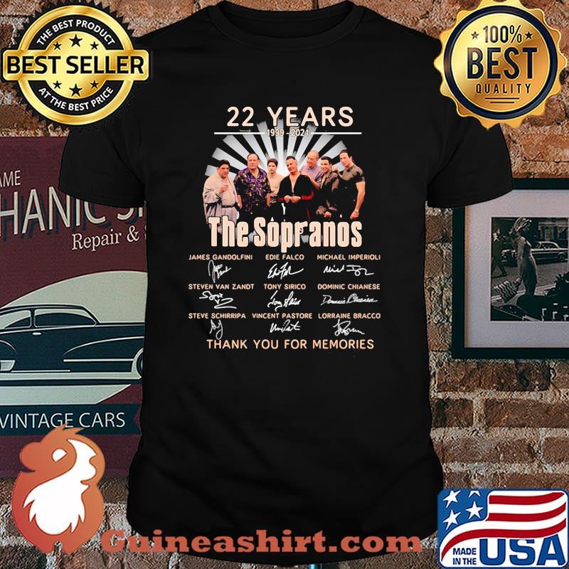 22 Years 1999 2021 The Sopranos Thank You For The Memories Signature Shirt