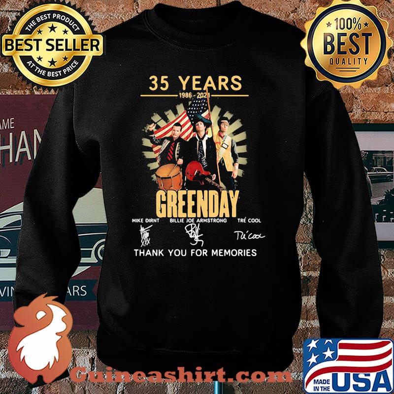 35 Years 1986 2021 Greenday Thank You For The Memories Signature Shirt Sweater