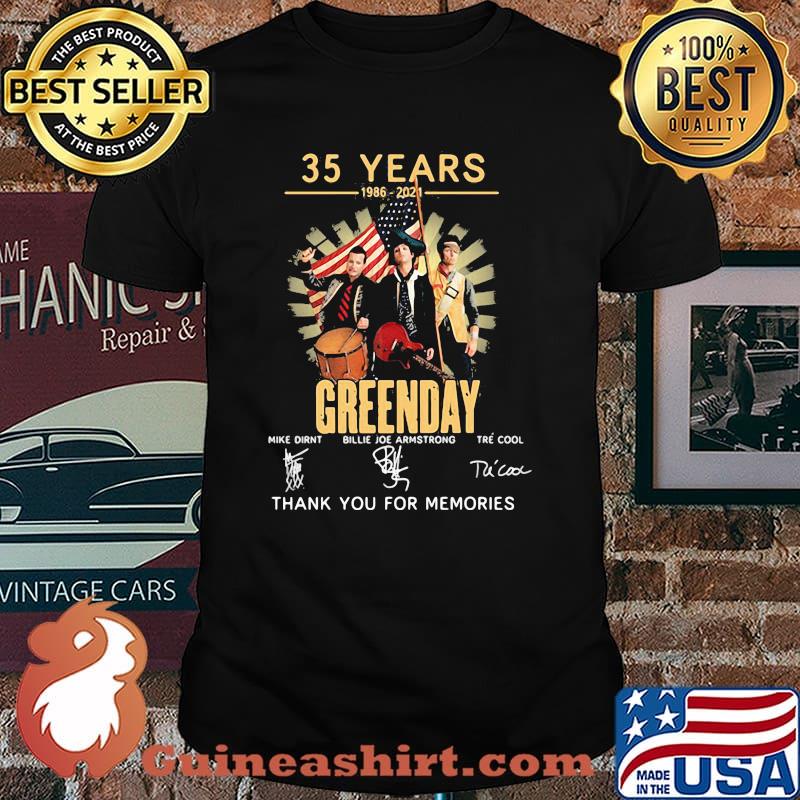 35 Years 1986 2021 Greenday Thank You For The Memories Signature Shirt