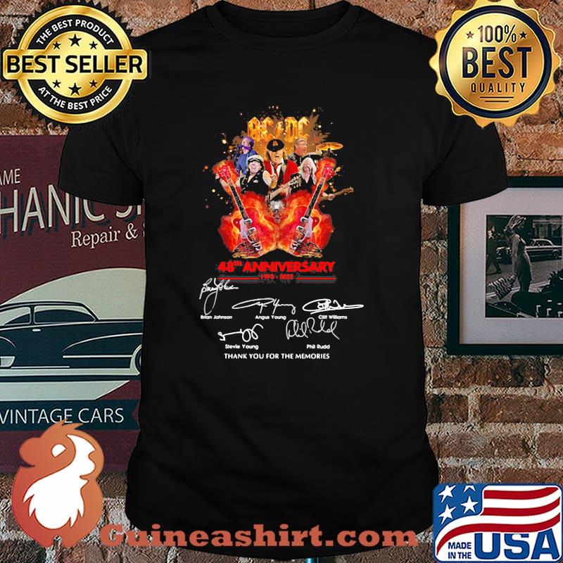 48 Th Anniversary Of ACDC Thank You For The Memories Signature Shirt