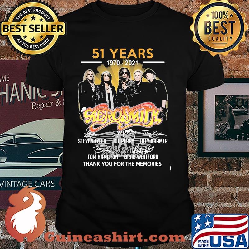 51 Years 1970 2021 Aerosmith Thank You For The Memories Signature Shirt