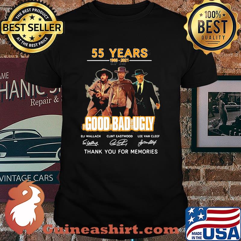 55 Years 1966 2021 Good Bad Ugly Thank You For The Memories Signature Shirt