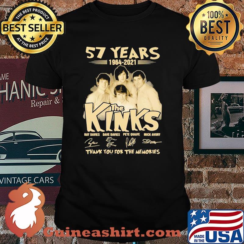 57 Years 1964 2021 The Kinks Thank You For The Memories Signature Shirt