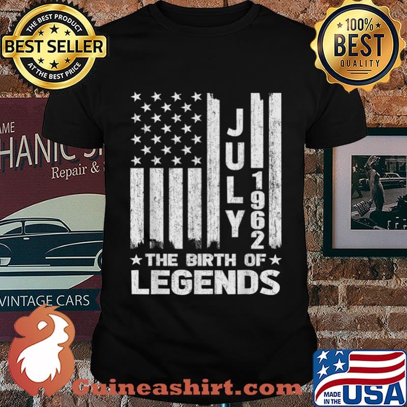 59th Birthday Shirt July 1962 The Birth Of Legends Shirt