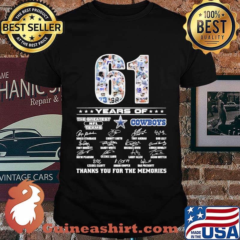 61 years Of Cowboys Thank You For The memories Signature shirt