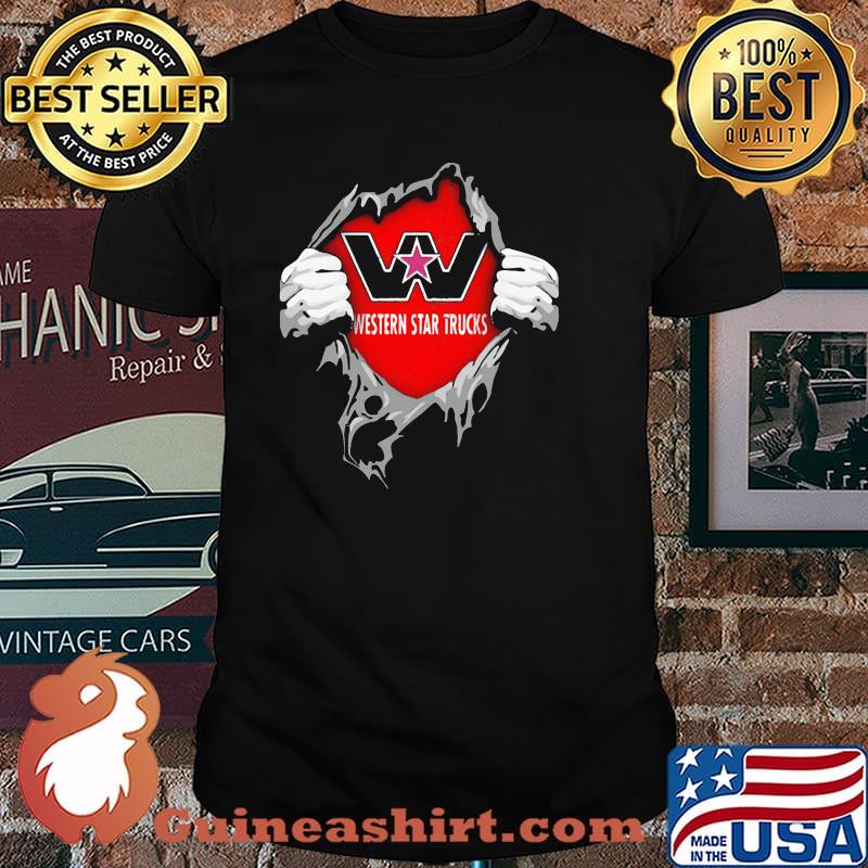 Superhero With Western Star Trucks Logo Shirt