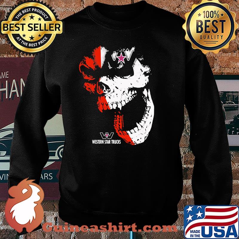 Skull With Western Star Trucks Logo Shirt Sweater