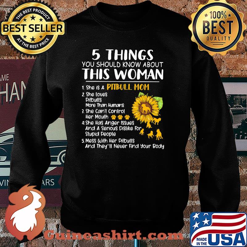 5 Things You Should Know About This Woman Pitbull Mom Sunflower Shirt Sweater