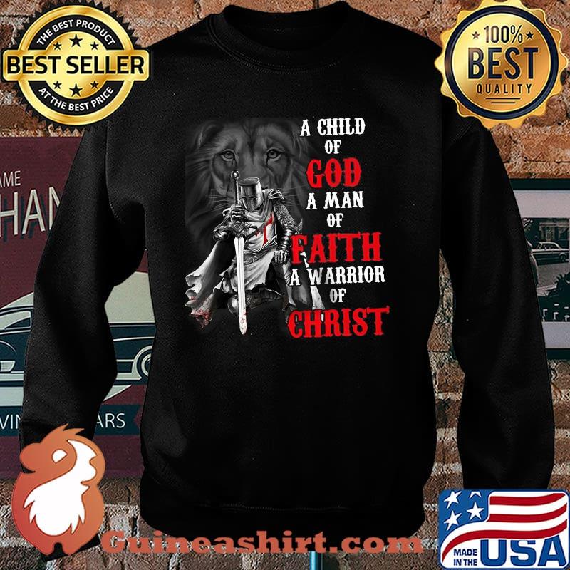 A Child Of God A Man Of Faith A Warrior Of Christ Dog Veteran Shirt Sweater