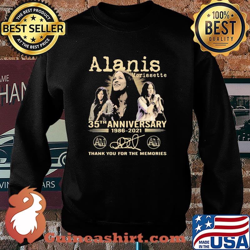 Alanis Morissette 35th Anniversary 1986 2021 Thank You For The Memories Signature Shirt Sweater