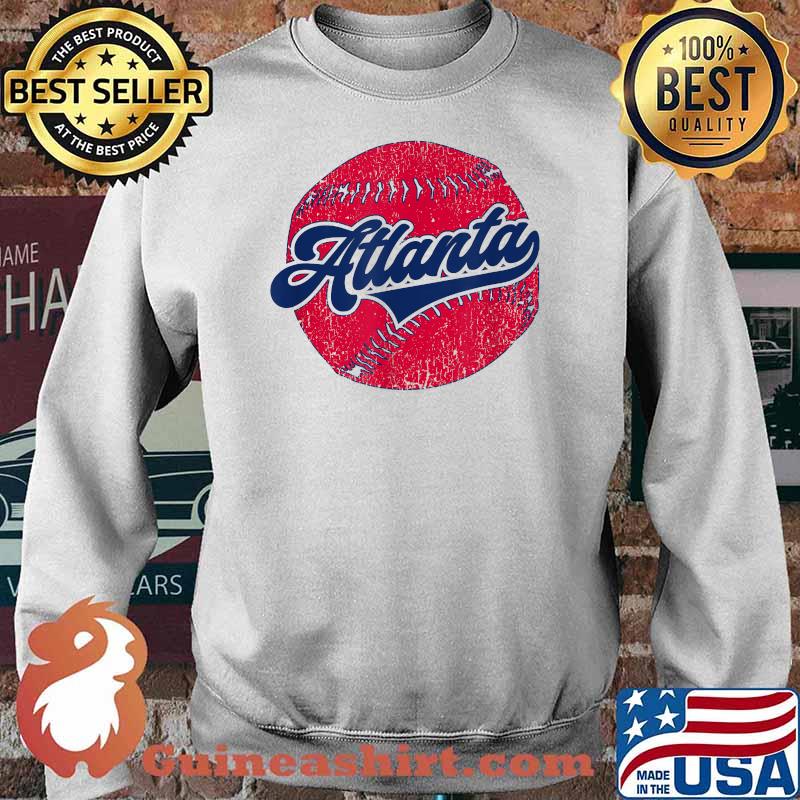 Atlanta Baseball ATL Distressed Game Day Brave Shirt Sweater