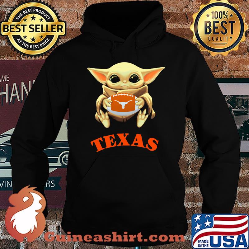 Baby Yoda Hug Ball Team Texas Longhorns Shirt Hoodie