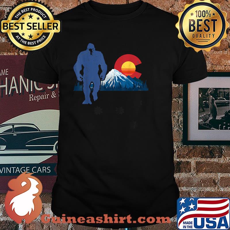 Bigfoot Sun Mountain State Flag of Colorado Shirt