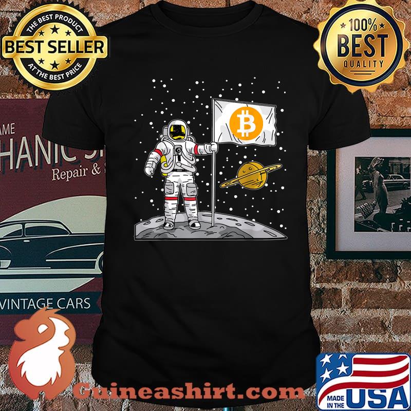 Bitcoin Astronaut To The Moon Blockchain Crypto Shirt