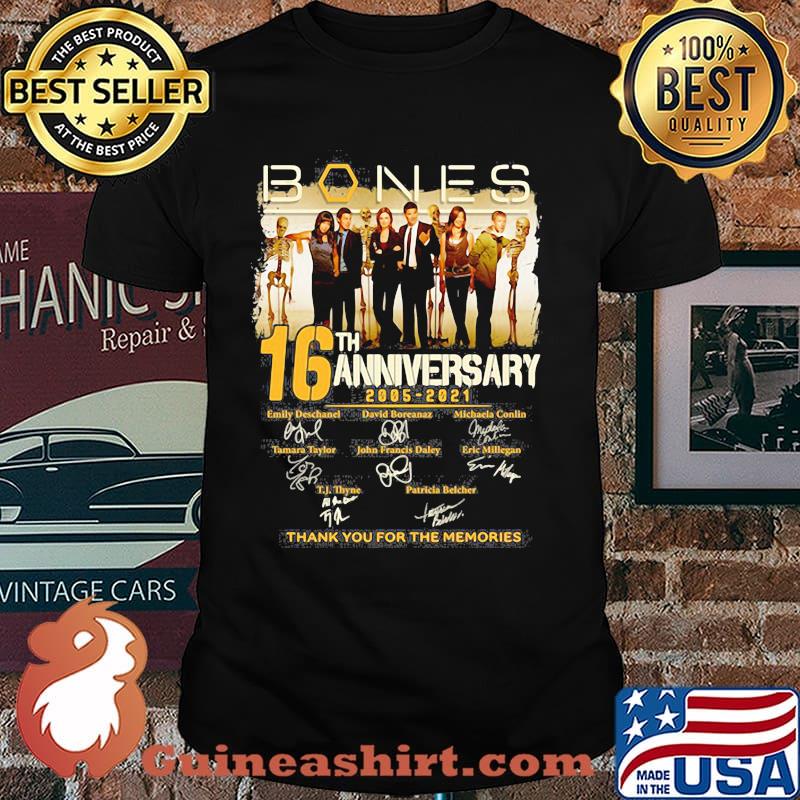 Bones 16th Anniversary 2005 2021 Thank You For The Memories Signature Shirt